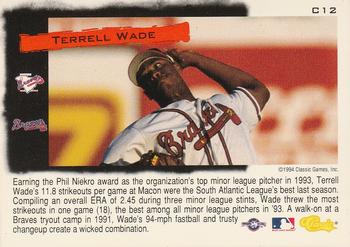 1994 Classic - Cream of the Crop #C12 Terrell Wade Back