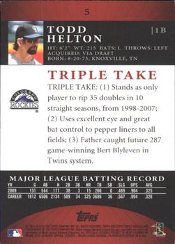 2010 Topps Triple Threads #5 Todd Helton  Back