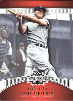2010 Topps Triple Threads #88 Lou Gehrig  Front