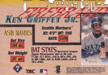 1997 Stadium Club - Firebrand #FB5 Ken Griffey Jr. Back