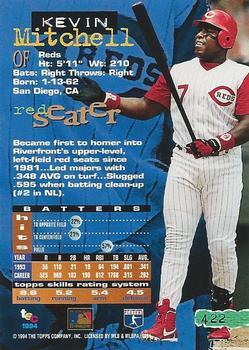 1994 Stadium Club - Members Only #422 Kevin Mitchell Back
