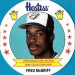 1988 Hostess Potato Chips Discs #15 Fred McGriff Front