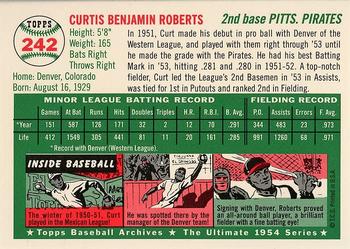 1994 Topps Archives 1954 - Gold #242 Curt Roberts Back