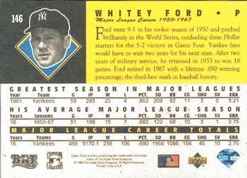 1994 Upper Deck All-Time Heroes - 125th Anniversary #146 Whitey Ford Back