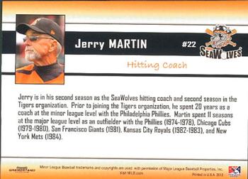 2012 Grandstand Erie SeaWolves #NNO Jerry Martin Back