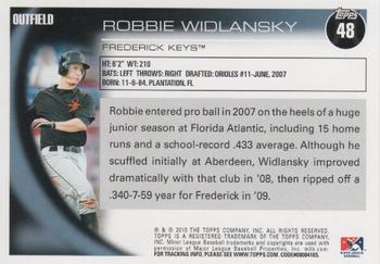 2010 Topps Pro Debut #48 Robbie Widlansky Back