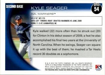 2010 Topps Pro Debut #54 Kyle Seager Back