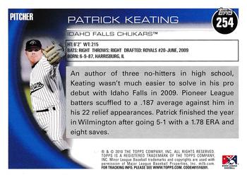 2010 Topps Pro Debut #254 Patrick Keating Back