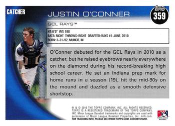 2010 Topps Pro Debut #359 Justin O'Conner Back