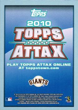 2010 Topps - Attax Code Cards #NNO Pablo Sandoval Back