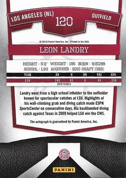 2010 Donruss Elite Extra Edition #120 Leon Landry  Back