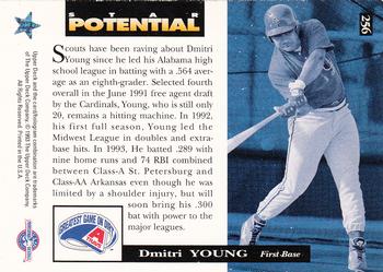 1994 Upper Deck Minor League #256 Dmitri Young Back
