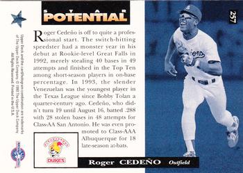 1994 Upper Deck Minor League #257 Roger Cedeno Back