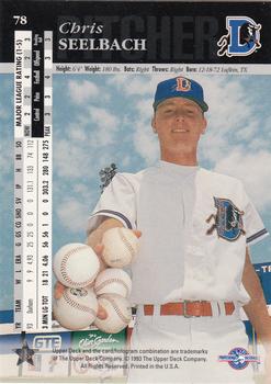 1994 Upper Deck Minor League #78 Chris Seelbach Back