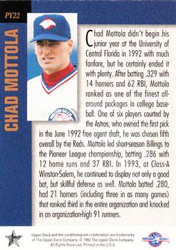 1994 Upper Deck Minor League - Player of the Year #PY22 Chad Mottola Back