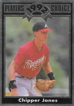 1992 Cartwrights Players Choice Silver #9 Chipper Jones Front