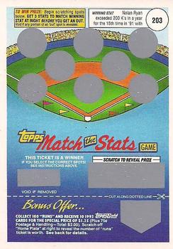 1992 Topps - Match the Stats Game #NNO Nolan Ryan Front