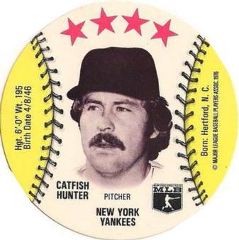1976 Buckmans Discs #NNO Catfish Hunter Front