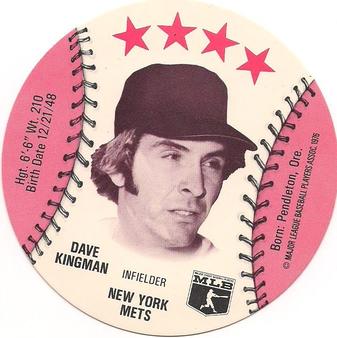 1976 Carousel Discs #NNO Dave Kingman Front