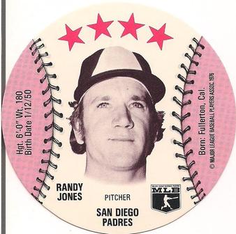 1976 Orbaker's Discs #NNO Randy Jones Front