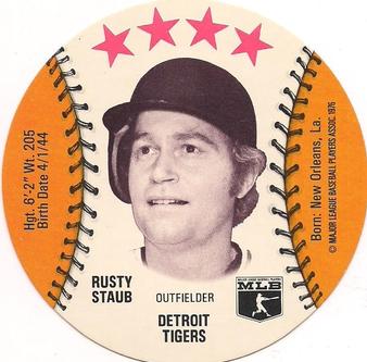 1976 Orbaker's Discs #NNO Rusty Staub Front