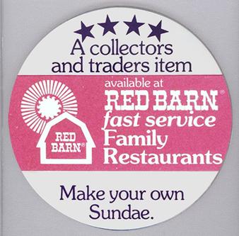 1976 Red Barn Discs #NNO Carlton Fisk Back