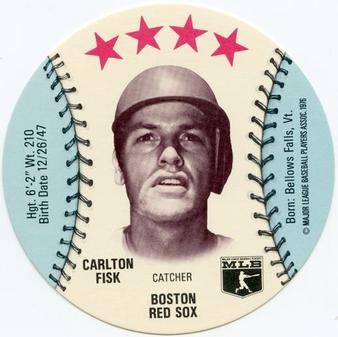 1976 Red Barn Discs #NNO Carlton Fisk Front