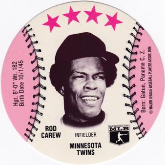 1976 Red Barn Discs #NNO Rod Carew Front