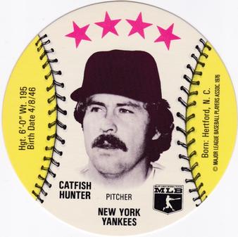 1976 Red Barn Discs #NNO Catfish Hunter Front