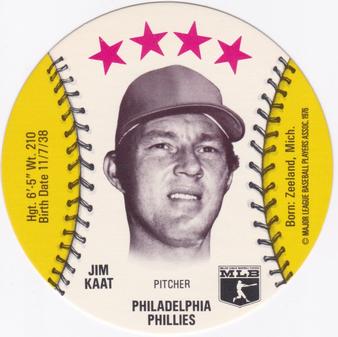 1976 Red Barn Discs #NNO Jim Kaat Front