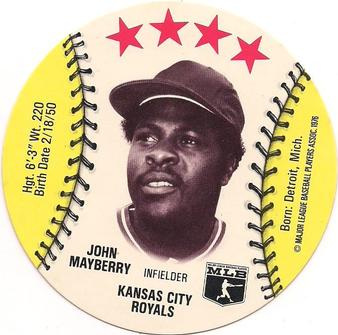1976 Safelon Super Star Lunch Bags - Safelon Super Star Discs #NNO John Mayberry Front