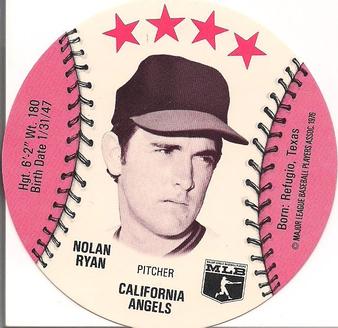 1976 Safelon Super Star Lunch Bags - Safelon Super Star Discs #NNO Nolan Ryan Front