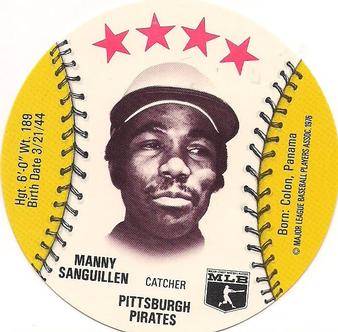 1976 Safelon Super Star Lunch Bags - Safelon Super Star Discs #NNO Manny Sanguillen Front