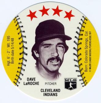 1977 Chilly Willee Discs #NNO Dave LaRoche Front