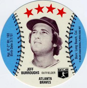 1977 Saga Discs #NNO Jeff Burroughs Front
