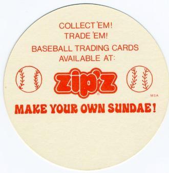 1977 Zip'z Discs #NNO Al Hrabosky Back