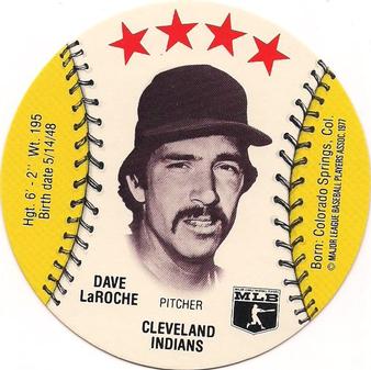 1977 Zip'z Discs #NNO Dave LaRoche Front
