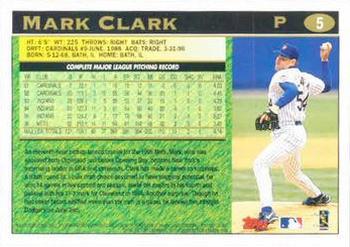 1997 Topps #5 Mark Clark Back