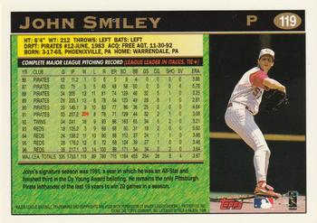 1997 Topps #119 John Smiley Back