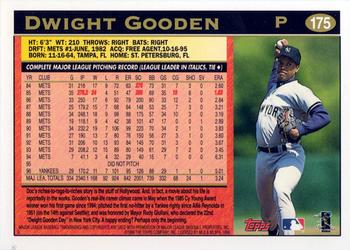 1997 Topps #175 Dwight Gooden Back