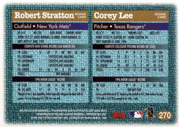 1997 Topps #270 Corey Lee / Robert Stratton Back