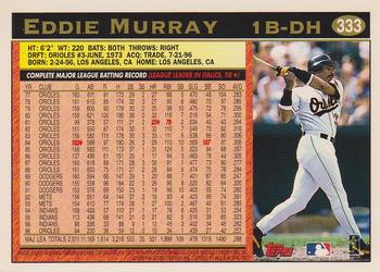 1997 Topps #333 Eddie Murray Back