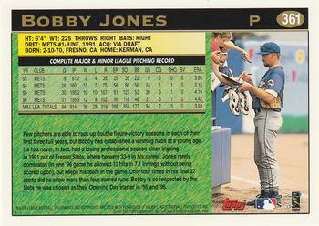 1997 Topps #361 Bobby Jones Back