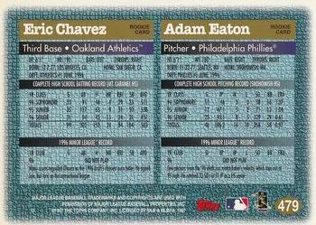 1997 Topps #479 Eric Chavez / Adam Eaton Back