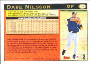 1997 Topps #183 Dave Nilsson Back