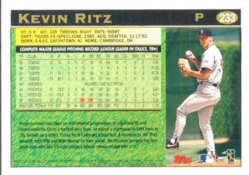 1997 Topps #233 Kevin Ritz Back