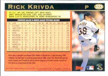 1997 Topps #323 Rick Krivda Back
