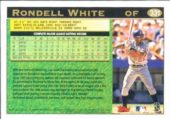 1997 Topps #331 Rondell White Back