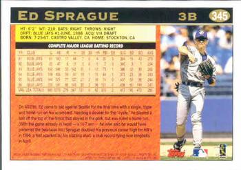 1997 Topps #345 Ed Sprague Back