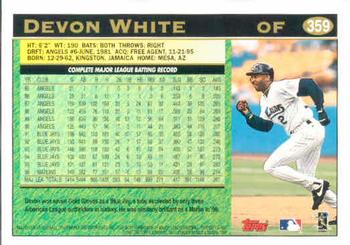 1997 Topps #359 Devon White Back